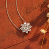 0.50 CT Round Moissanite Diamond Floral Necklace