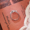 1.0 CT Cushion F/VS1 CVD Diamond Three Stone Style Engagement Ring