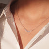 0.50 TCW Round Moissanite Diamond Dainty Necklace