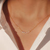 0.50 TCW Round Moissanite Diamond Dainty Necklace