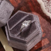 1.0 CT Cushion F/VS1 CVD Diamond Three Stone Style Engagement Ring