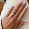 1.0 - 3.0 CT Round CVD Diamond Pave Setting  Engagement Ring