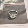 2.0-4.0 CT Radiant G/VS2 CVD Diamond Three Stone Style Engagement Ring