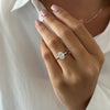 1.0 -3.0 CT Oval CVD Diamond Solitaire Engagement Ring