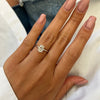 1.0 -3.0 CT Oval CVD Diamond Solitaire Engagement Ring