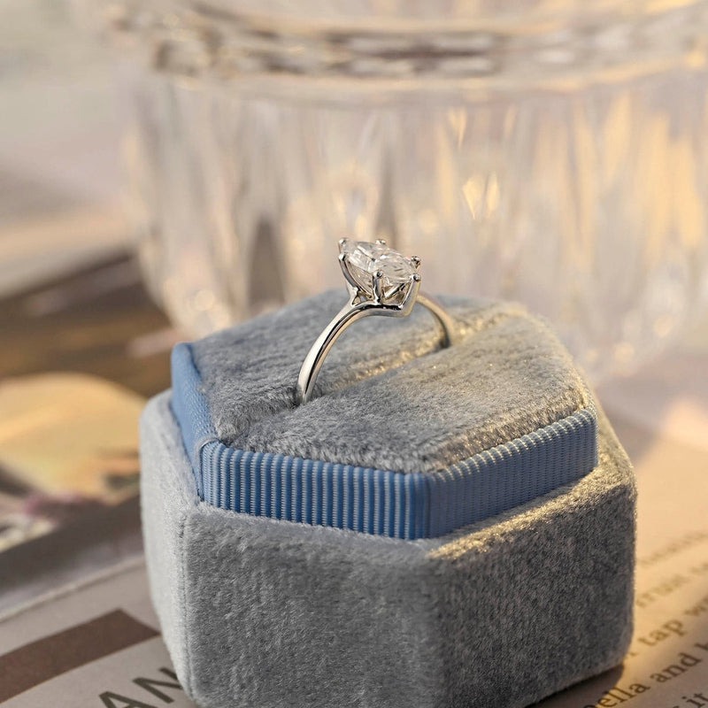 1.0 - 3.0 CT Marquise CVD Diamond Solitaire Engagement Ring