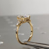 1.50-3.50CT Oval CVD Diamond Cluster Engagement Ring