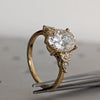 1.50-3.50CT Oval CVD Diamond Cluster Engagement Ring