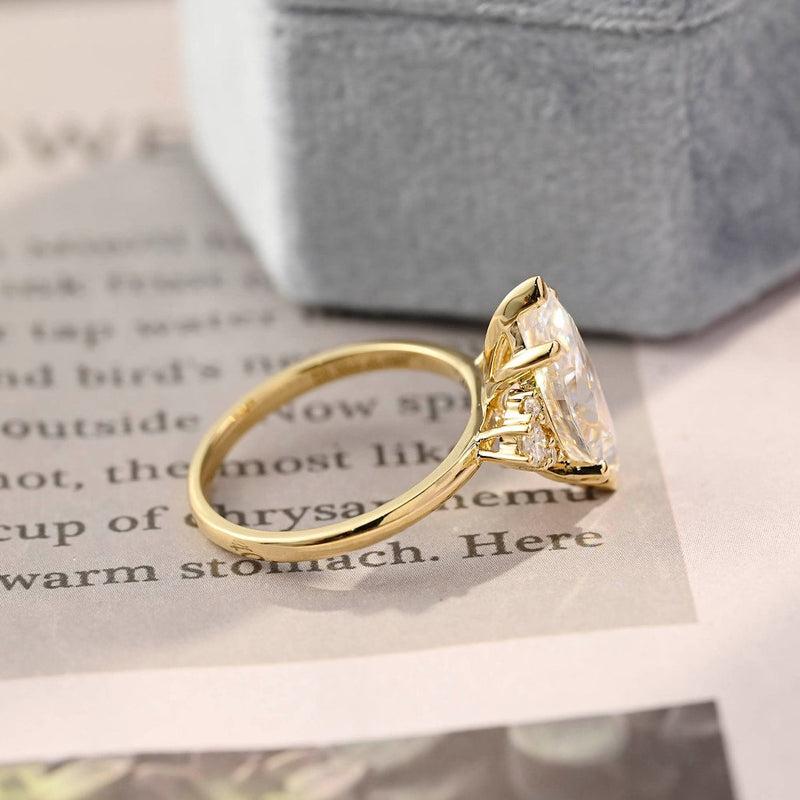 1.0 - 30 CT Marquise CVD Diamond Cluster Engagement Ring