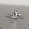 1.50-3.50 CT Radiant  CVD Diamond Pave Setting Engagement Ring