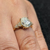 1.50-3.50CT Oval CVD Diamond Cluster Engagement Ring