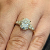 1.50-3.50CT Oval CVD Diamond Cluster Engagement Ring