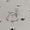 1.50-3.50 CT Radiant  CVD Diamond Pave Setting Engagement Ring