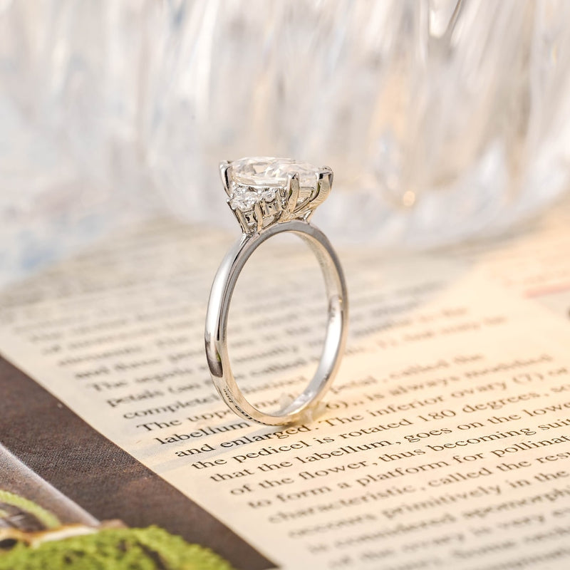 1.0 - 3.0 CT Marquise CVD Diamond Cluster Engagement Ring