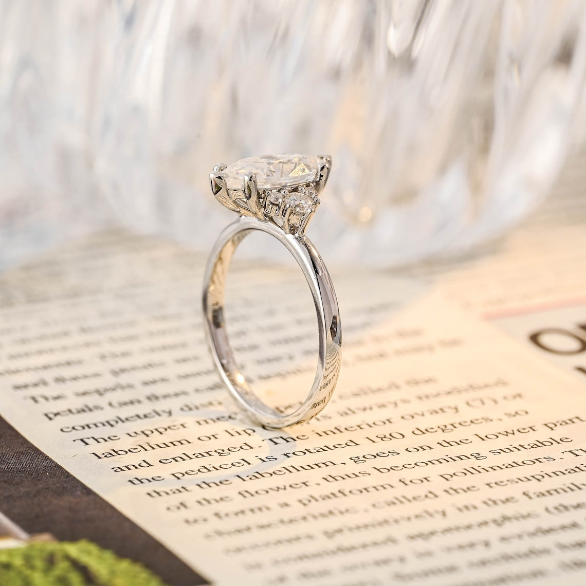 1.0 - 3.0 CT Marquise CVD Diamond Cluster Engagement Ring