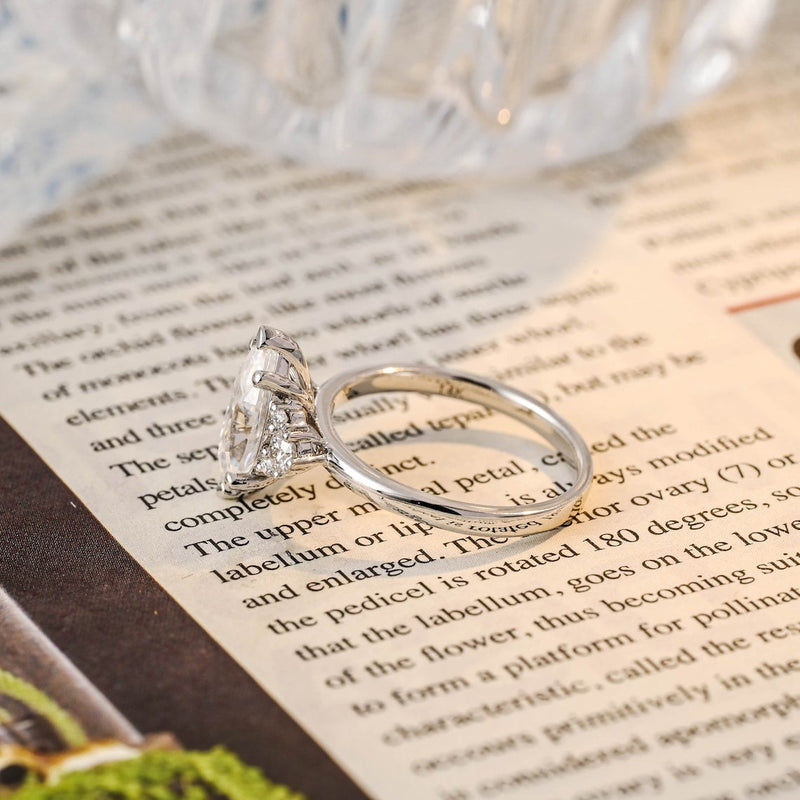 1.0 - 3.0 CT Marquise CVD Diamond Cluster Engagement Ring