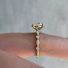1.50-3.50 CT Oval CVD Diamond Pave Setting Engagement Ring