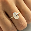 1.50 - 3.50 CT Oval CVD Diamond Pave Setting Engagement Ring