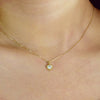 0.20 TCW Heart Moissanite Diamond Milgrain Solitaire Necklace