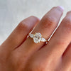 1.0 - 3.0 CT Oval CVD Diamond Three Stone Engagement Ring