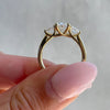 1.0 - 3.0 CT Oval CVD Diamond Three Stone Engagement Ring