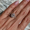 1.0-3.0 CT Oval CVD Diamond Halo Pave Setting Engagement Ring