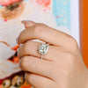 1.50 - 3.50 CT Cushion CVD Diamond Halo Pave setting Engagement Ring