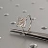 1.0-3.0 CT Princess CVD Diamond Dainty Engagement Ring