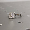 1.0-3.0 CT Princess CVD Diamond Dainty Engagement Ring