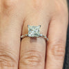 1.0-3.0 CT Princess CVD Diamond Dainty Engagement Ring