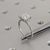 1.0-3.0 CT Princess CVD Diamond Dainty Engagement Ring
