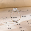 1.0 - 3.0 CT Oval CVD Diamond Cluster Engagement Ring