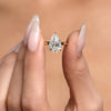 2.0 CT-4.0 CT Pear CVD Diamond Solitaire Engagement Ring