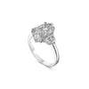 1.0-3.30 CT Marquise CVD Diamond Three Stones Engagement Ring