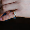1.0-3.0 CT Emerald  CVD Diamond Solitaire Engagement Ring