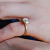 1.0-3.0 CT Emerald CVD Diamond Solitaire Engagement Ring