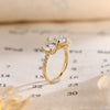 1.0 - 3.0 CT Oval F/VS1 CVD Diamond Three Stone Style Engagement Ring