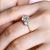 1.0 - 3.0 CT Oval F/VS1 CVD Diamond Three Stone Style Engagement Ring