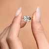 1.0-3.0 CT Princess CVD Diamond Solitaire Split Shank Engagement Ring