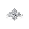 1.0-3.30 CT Marquise CVD Diamond Three Stones Engagement Ring