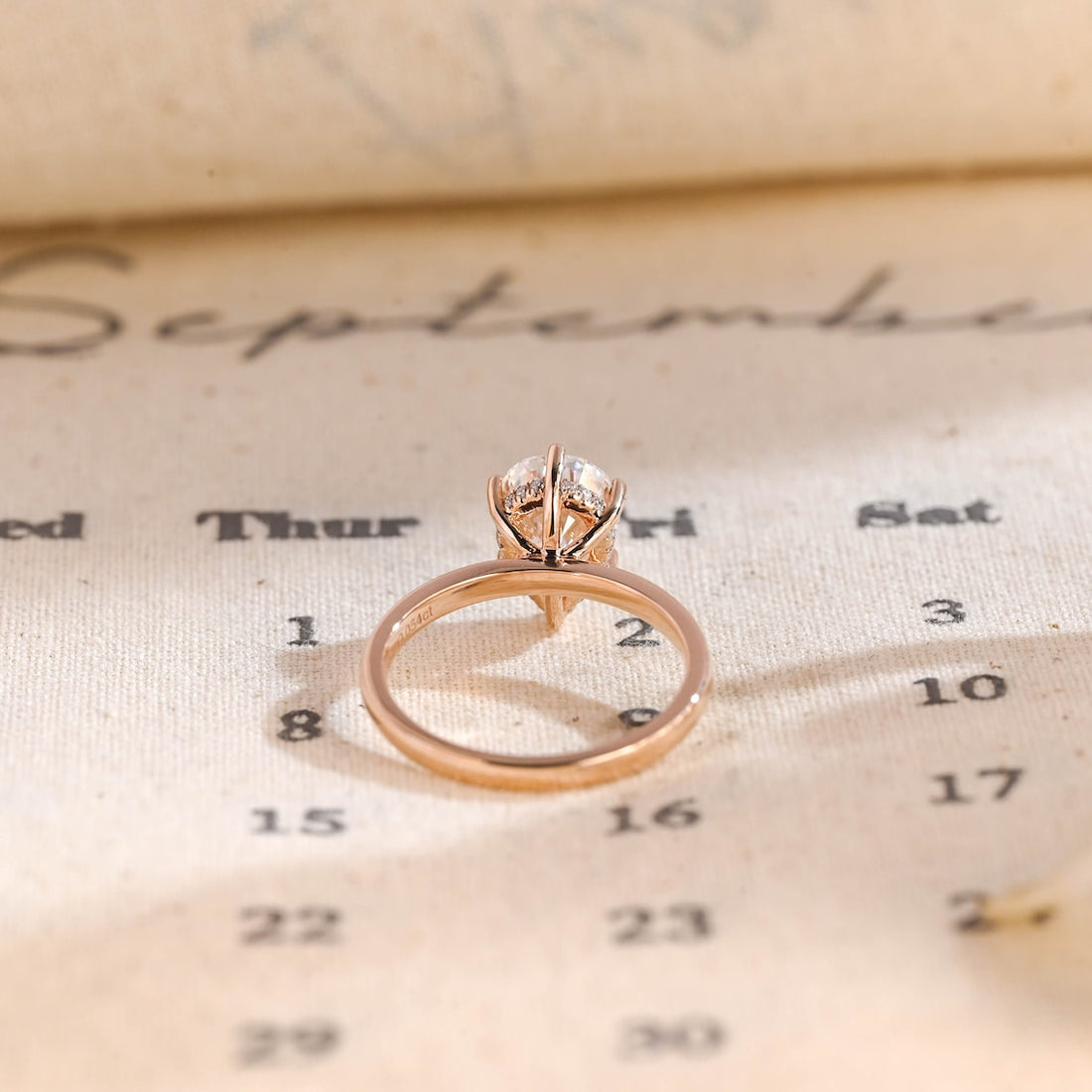 1.0 - 3.0 CT Pear CVD Diamond Solitaire Engagement Ring