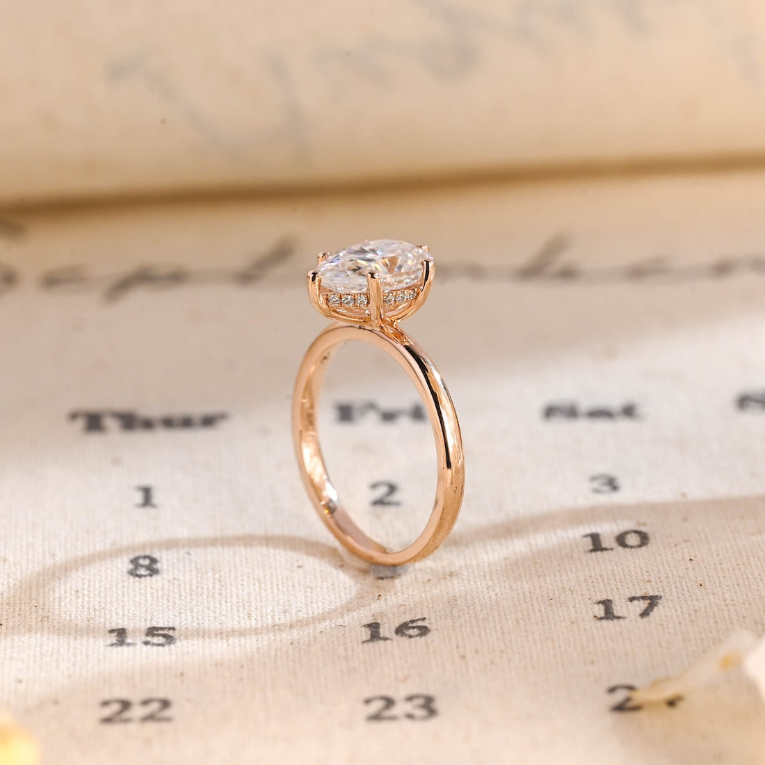 1.0 - 3.0 CT Pear CVD Diamond Solitaire Engagement Ring
