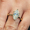 1.0 - 3.0 CT Marquise CVD Diamond Solitaire Engagement Ring