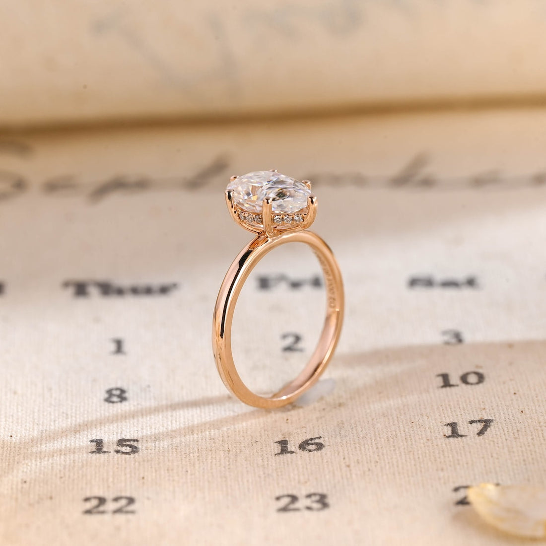 1.0 - 3.0 CT Pear CVD Diamond Solitaire Engagement Ring