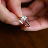 1.0-3.0 CT Emerald CVD Diamond Solitaire Engagement Ring