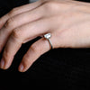 1.0-3.0 CT Emerald CVD Diamond Solitaire Engagement Ring