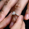 1.0-3.0 CT Emerald CVD Diamond Solitaire Engagement Ring
