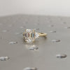 1.0 - 3.0 CT Emerald F/VS1 CVD Diamond Three Stone Style Engagement Ring