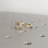 1.0 - 3.0 CT Emerald F/VS1 CVD Diamond Three Stone Style Engagement Ring