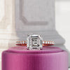 1.0 - 3.0 CT Asscher CVD Diamond Pave Setting Engagement Ring